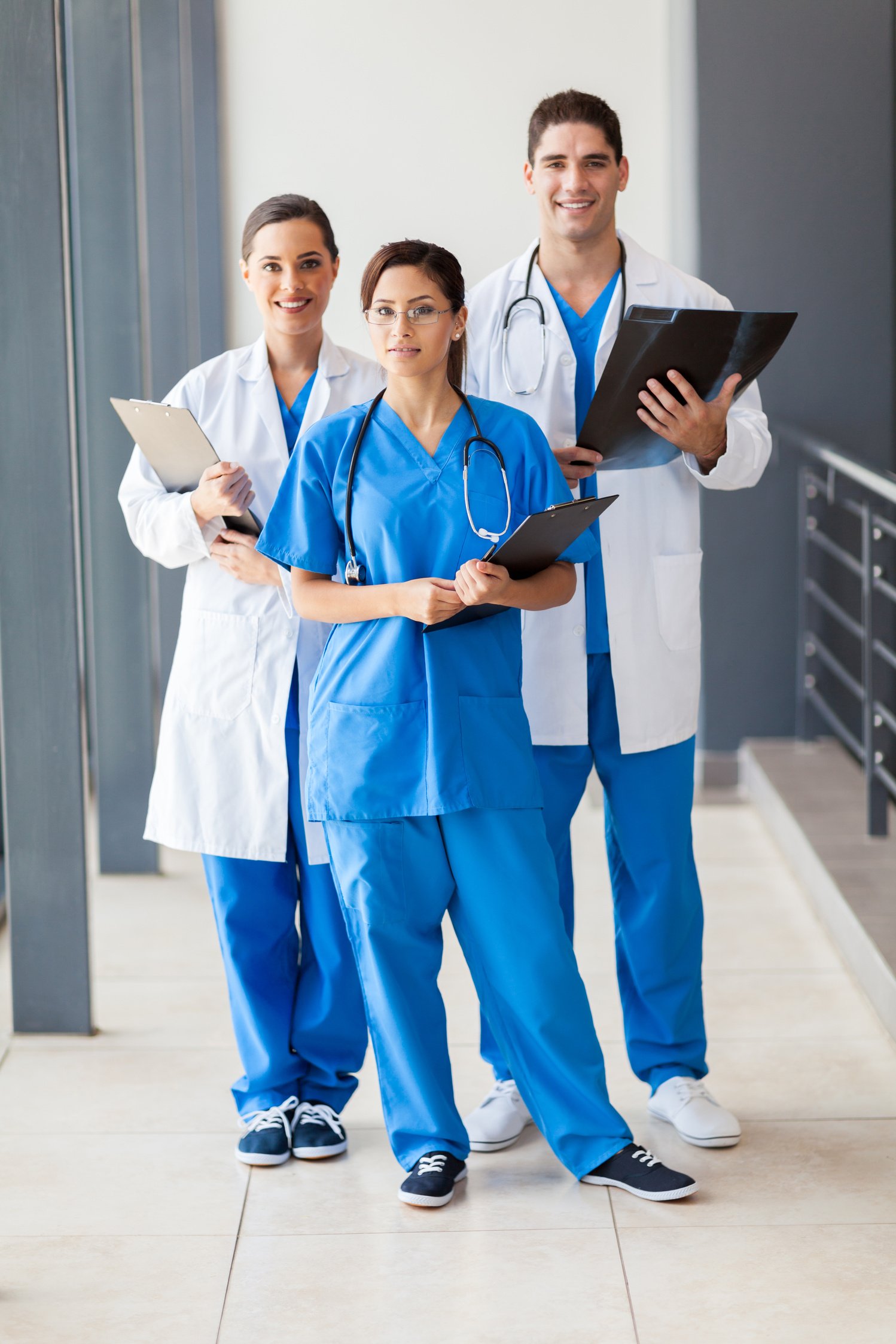 A group of healthcare workers posing for a photo